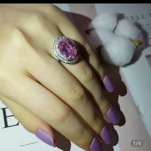 925 Silver Simulated Diamonds Ring